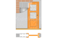 JAP stavebné puzdro 705 - NORMA STANDARD pre 80cm dvere pre sadrokartón, atypické