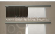 JAP posuvný systém Trix Zero dvojkrídlový, priechod 1250 mm pre sklo/drevo