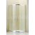 SAMTEK štvrťkruhový sprchový kút EVITA 90x90x185 cm,R550,lesklý Al chrom,sklo-dekór FABRIC