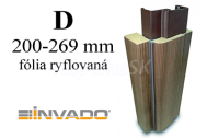 INVADO obklad kovovej zárubne, fólia ryflovaná, pre hrúbku steny D 200-269 mm