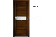 INVADO SET Rámové dvere SIENA 1 presklené laminátové, farba Biela B490 +zárubeň +kľučka