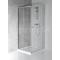 Aqualine AGGA štvorcová sprchová zástena pusovné dvere 800x800mm, chróm, číre sklo