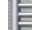Kúpeľňový radiátor, rebríkový, oblý, 450-950mm (š-v), výkon 356 W, nerez - KARTÁČ