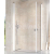 Ravak CHROME CRV1-80 sprchové dvere pre rohový s. kút, krídlové, Biela,Transparent +vešiak