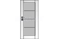 Doornite Profilované DAKOTA Sklo 4/4 DTD Biele interiérové dvere