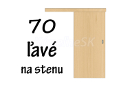 70 cm Ľavé Posuvné dvere NA STENU (k ALU POSUV)