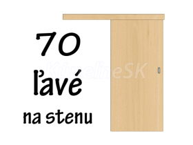70 cm Ľavé Posuvné dvere NA STENU (k ALU POSUV)