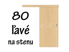80 cm Ľavé Posuvné dvere NA STENU (k ALU POSUV)
