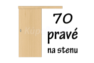 70 cm Pravé Posuvné dvere NA STENU (k ALU POSUV)