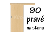 90 cm Pravé Posuvné dvere NA STENU (k ALU POSUV)