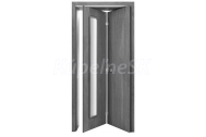 INVADO SET dvere so SKLOM lámané so šírkou 70cm PRAVÉ + zárubeň pre hr. steny 9cm, BUK