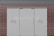 JAP posuvný systém Trix Heavy Atyp fixná stena + jednokrídlový posuv + fixná stena