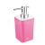 Nimco ELI dávkovač na tekuté mydlo, farba ružová - Polyresin, pumpička plast - Chróm