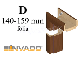 INVADO obložková nastaviteľná zárubňa, pre hrúbku steny D 140-159 mm, fólia Enduro