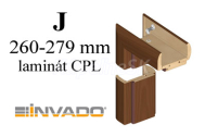 INVADO obložková nastaviteľná zárubňa, pre hrúbku steny J 260-279 mm, laminát CPL