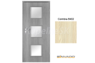 INVADO SET Rámové dvere ROMA 4 presklené, fólia, Coimbra B402 + zárubeň