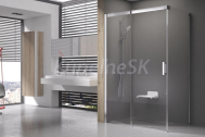 Ravak MATRIX MSDPS-100/100 L sprchové dvere a pevná stena,100/100x195,Biela,Transp +vešiak