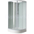 Aqualine AIGO štvrťkruhová sprchová zástena 900x900x2060mm, číre sklo + vanička
