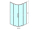 Polysan LUCIS LINE štvrťkruhová sprchová zástena, 1000x1000mm, R550, číre sklo