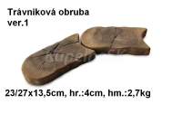 JAPE Trávniková obruba 1 verzia 13,5x27x4cm, betón-imitácia dreva, exteriér-mrazuvzdorná