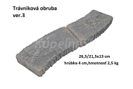 JAPE Trávniková obruba 3 verzia 13,5x27x4cm, betón-imitácia dreva, exteriér-mrazuvzdorná