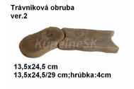 JAPE Trávniková obruba 2 verzia 13,5x24/29x4cm, betón-imitácia dreva, exteriér-mrazuvzdor