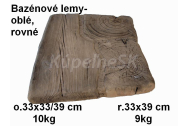JAPE Bazénový lem-dlažba Oblúkový diel 33x39x4cm, betón-imitácia dreva, mrazuvzdorná
