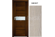 INVADO SET Rámové dvere SIENA 1 presklené laminátové, farba Dub sivý B476 +zárubeň +kľučka