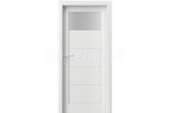 PORTA Doors SET Rámové dvere VERTE B1, laminofólia 3D Super Matt biela +zárubeň+kľučka