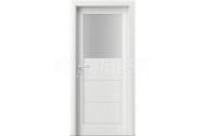 PORTA Doors SET Rámové dvere VERTE B2, laminofólia 3D Super Matt biela +zárubeň+kľučka