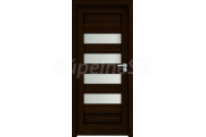 INVADO SET Rámové dvere NOGARO 2 so sklom, fólia Orech duro B473 +zárubeň +kľučka