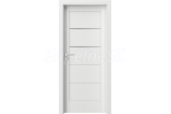 PORTA Doors SET Rámové dvere VERTE G.2 so sklom, fólia Biela + zárubeň