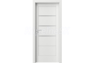 PORTA Doors SET Rámové dvere VERTE G.3 so sklom, fólia Biela + zárubeň