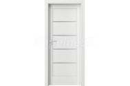 PORTA Doors SET Rámové dvere VERTE G.4 so sklom, fólia Biela + zárubeň
