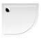 Polysan RENA L sprchová vanička z liateho mramoru, štvrťkruh 90x80x4cm, R550, ľavá, biel