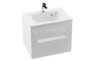 Ravak CLASSIC II SD 600 umývadlová skrinka biela/biela lesklá, do kúpeľne