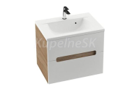 Ravak CLASSIC II SD 600 umývadlová skrinka capuccino/biela lesklá,do kúpeľne