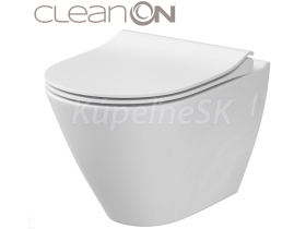 Cersanit CITY OVAL WC misa závesná CleanOn 36x50,5cm, Biela K35-025