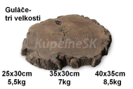 JAPE Guláč stredný 30x35cm, betón-imitácia dreva