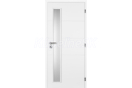 Doornite Profilované QUATRO Sklo Vertika Biele interiérové dvere