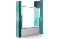 Roth LLV2 150/150 Zástena vaňová Posuvné dvere Briliant/Číre sklo