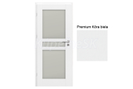 ERKADO SET Rámové dvere FORZÍTIA 1 presklené, fólia Premium Kôra Biela+zárubeň+kľučka