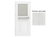 ERKADO SET Rámové dvere FORZÍTIA 2 presklené, fólia Premium Javor šedý+zárubeň+kľučka