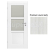 ERKADO SET Rámové dvere FORZÍTIA 6 presklené, fólia Premium Javor šedý+zárubeň+kľučka