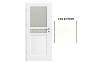 ERKADO SET Rámové dvere FORZÍTIA 2 presklené, fólia Premium Biela+zárubeň+kľučka