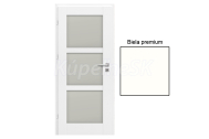ERKADO SET Rámové dvere FORZÍTIA 4 presklené, fólia Premium Biela+zárubeň+kľučka