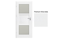 ERKADO SET Rámové dvere FORZÍTIA 7 presklené, fólia Premium Biela+zárubeň+kľučka