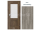 PORTA Doors SET Rámové dvere VERTE PREMIUM C.1 skloMat, 3Dfólia Dub Sibírsky+zárubeň