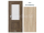 PORTA Doors SET Rámové dvere VERTE PREMIUM C.1 skloMat, 3Dfólia Dub Klasický+zárubeň