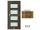 PORTA Doors SET Rámové dvere VERTE PREMIUM A.4 skloMat, 3Dfólia Agát Medový+zárubeň